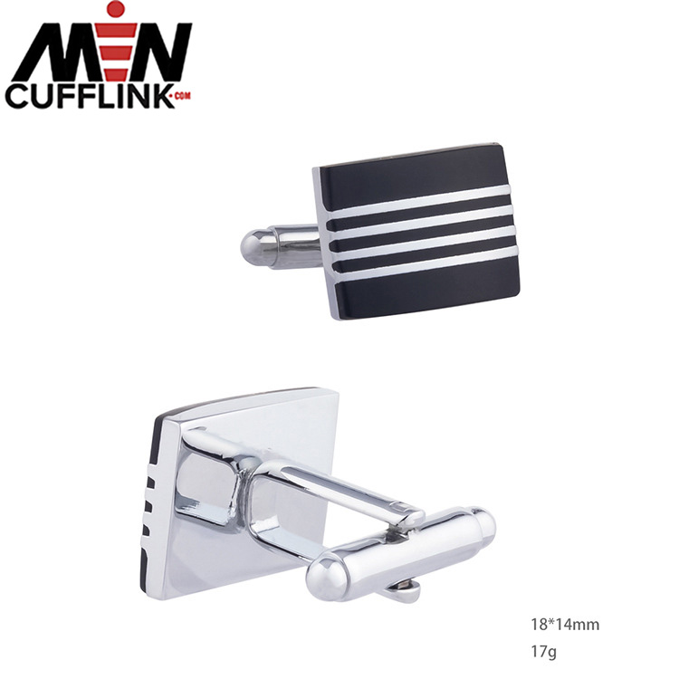 Black Line enamel cufflink wholesale