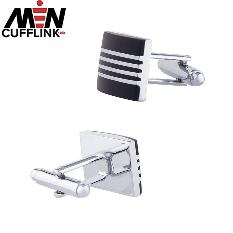 Black Line enamel cufflink wholesale