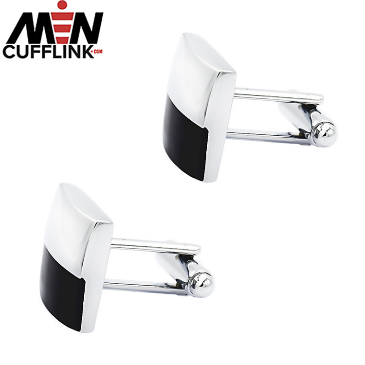 Black enamel cufflinks classic cufflinks factory