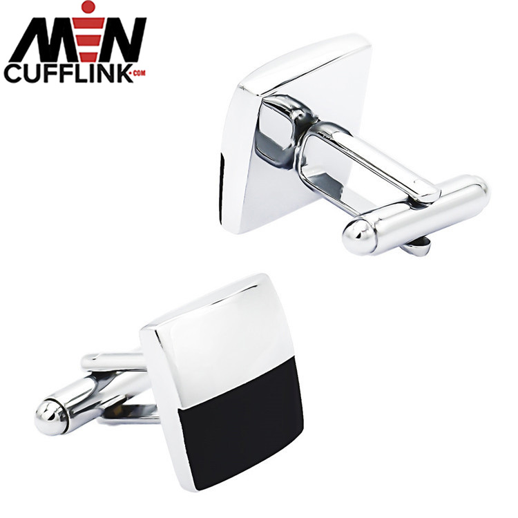 Black enamel cufflinks classic cufflinks factory