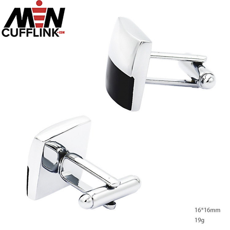 Black enamel cufflinks classic cufflinks factory