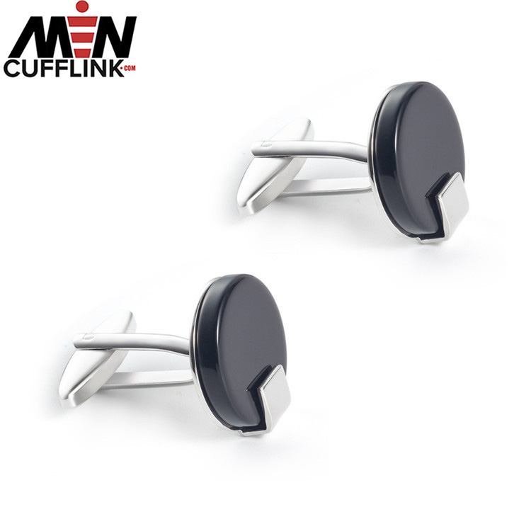 Black zircon cufflinks stone cufflinks Enamel Cufflinks wholesale