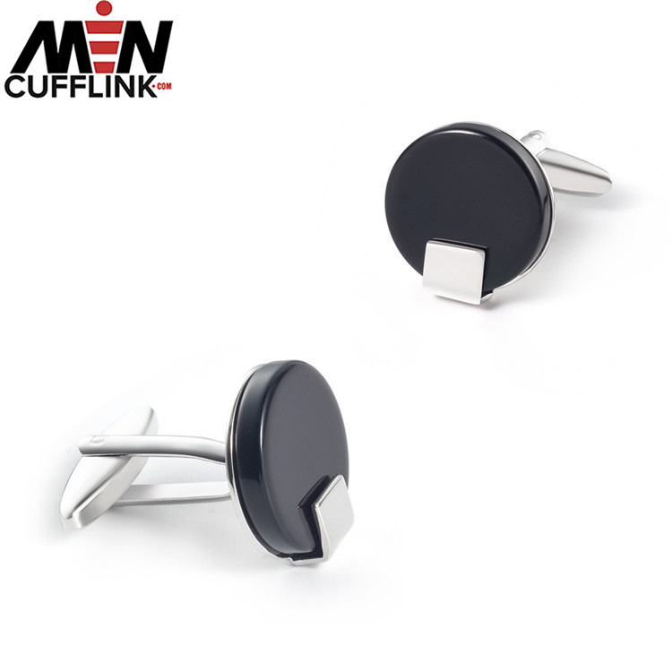 Black zircon cufflinks stone cufflinks Enamel Cufflinks wholesale