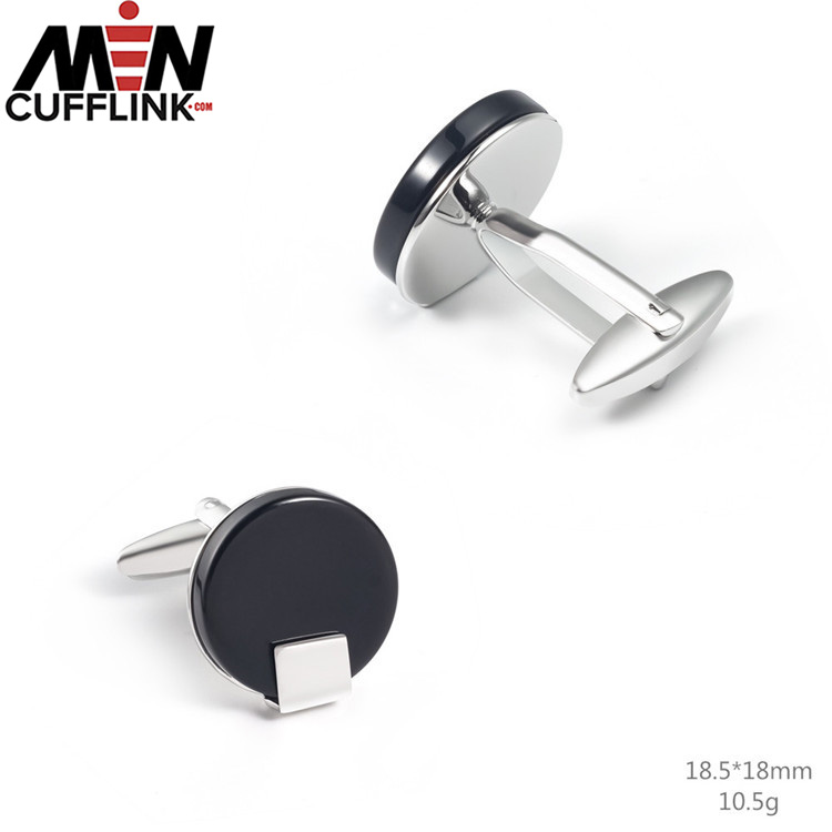 Black zircon cufflinks stone cufflinks Enamel Cufflinks wholesale