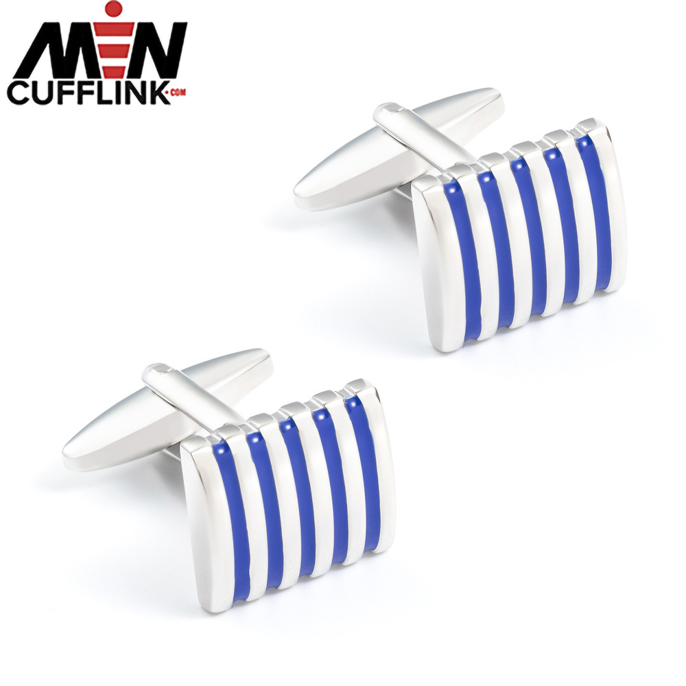 Blue line Enamel Cufflinks Wholesale