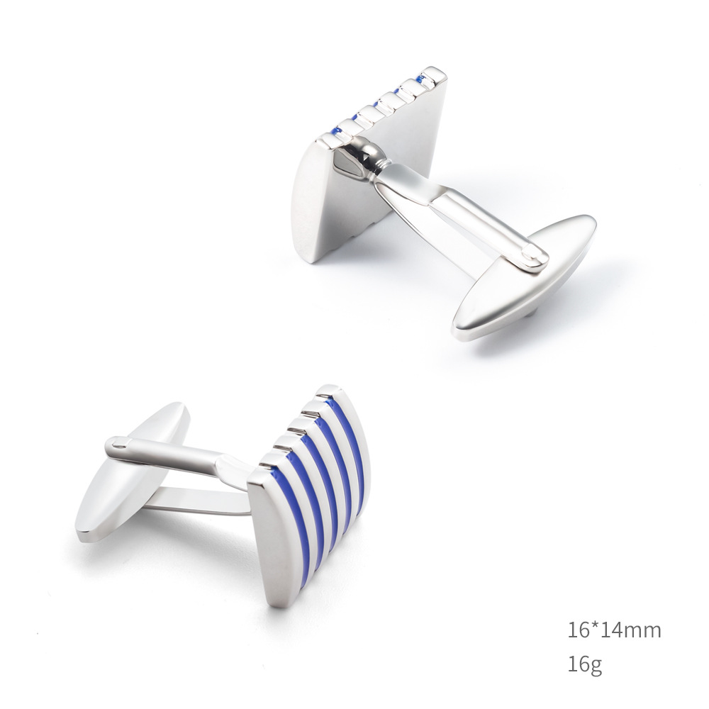 Blue line Enamel Cufflinks Wholesale