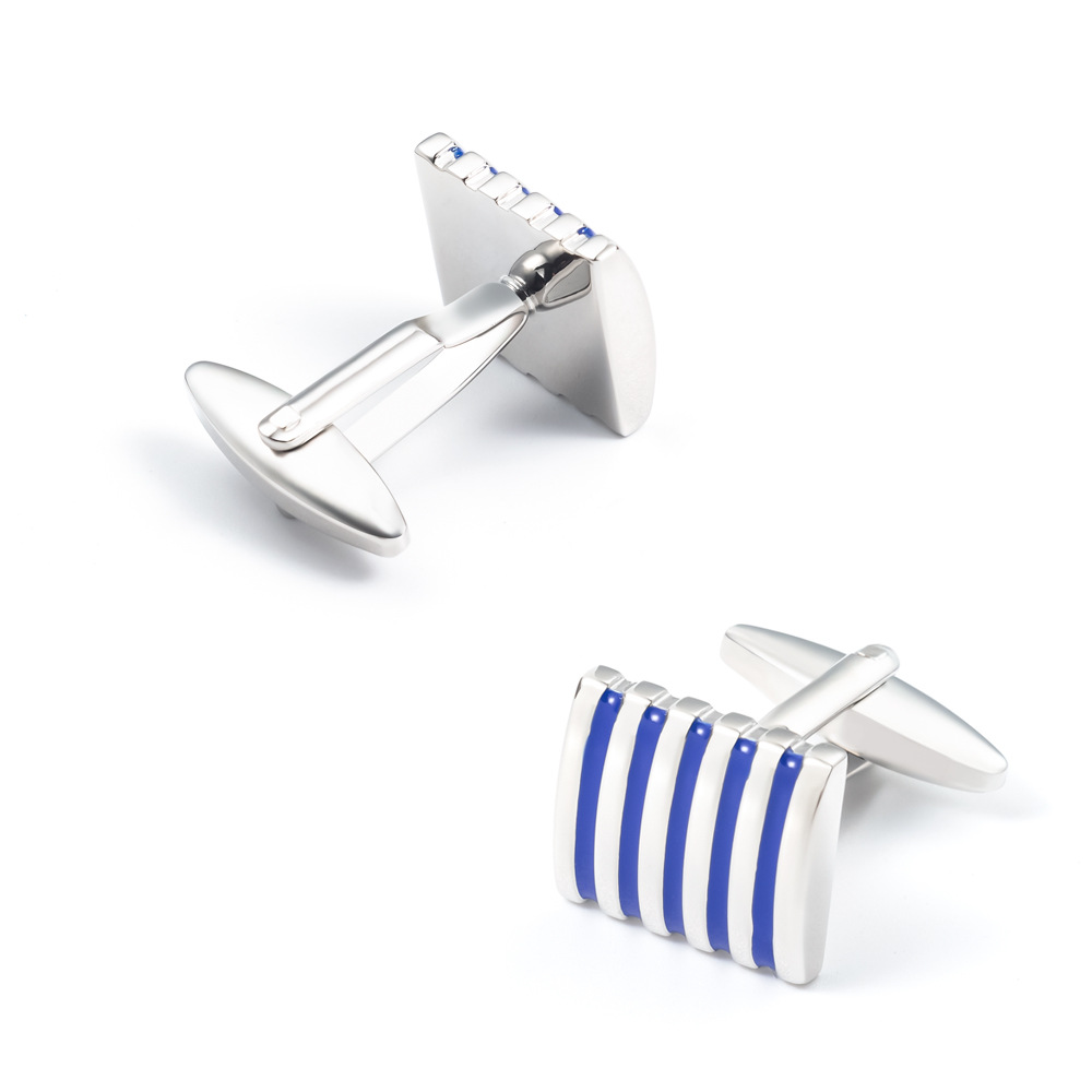 Blue line Enamel Cufflinks Wholesale