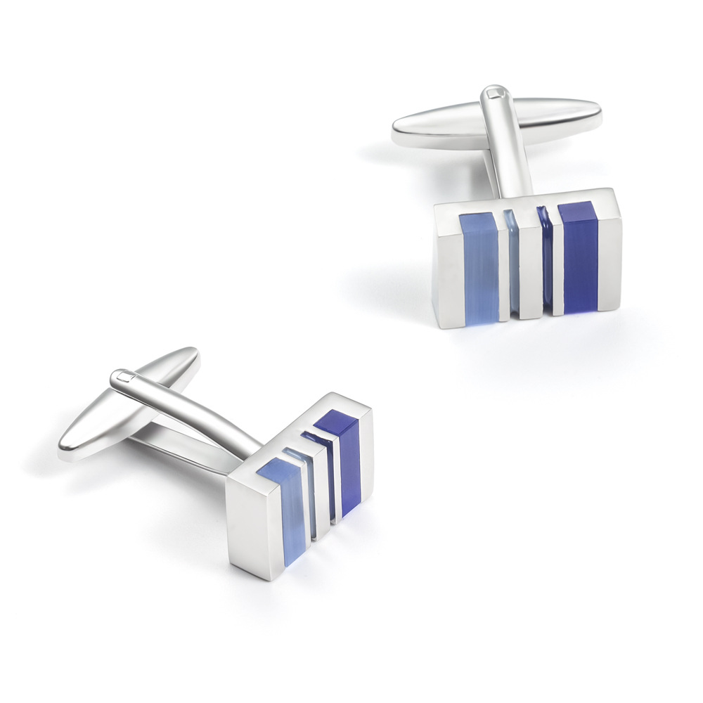 Blue zircon cufflinks stone cufflinks