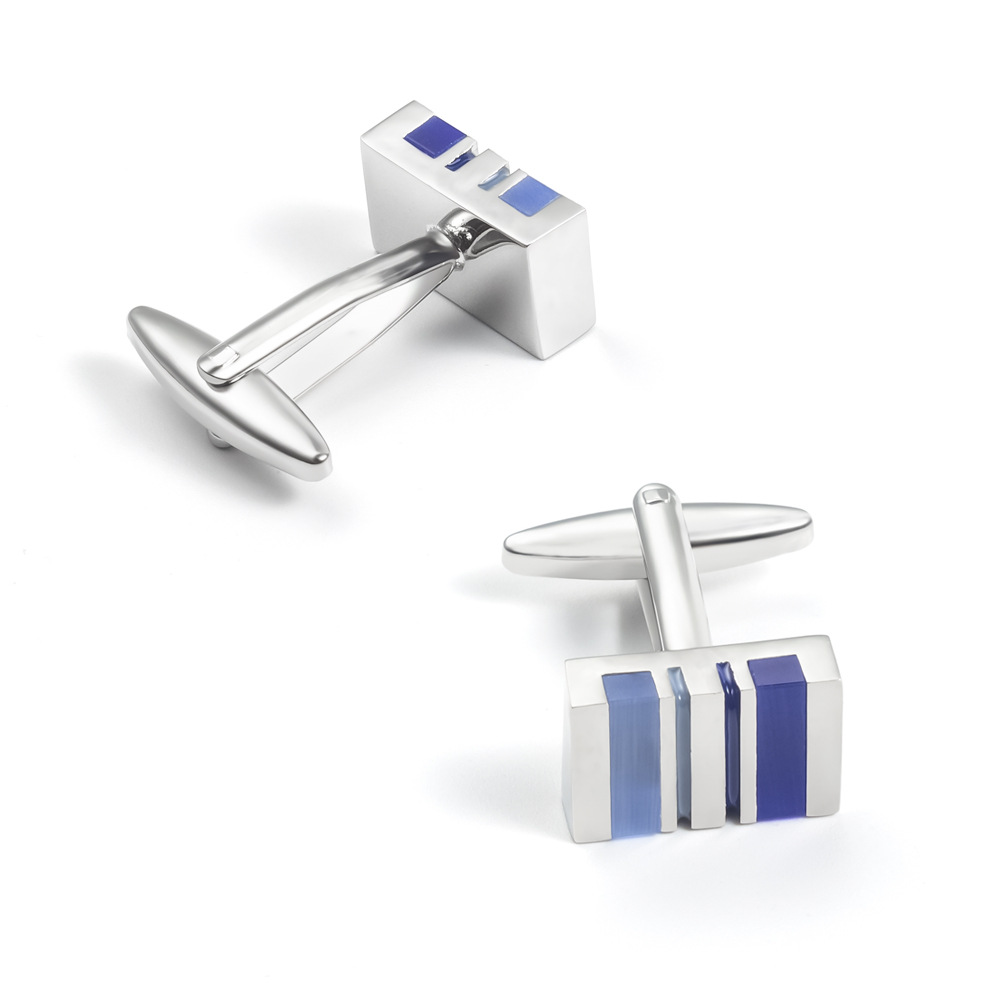 Blue zircon cufflinks stone cufflinks