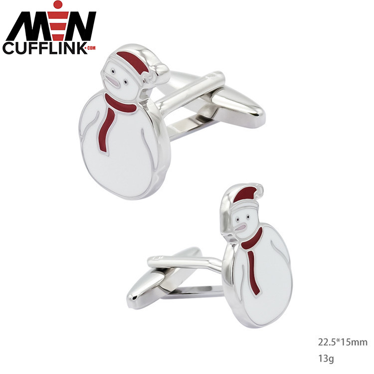 Christmas Snowman Cufflinks Christmas Collection Enamel Cufflinks