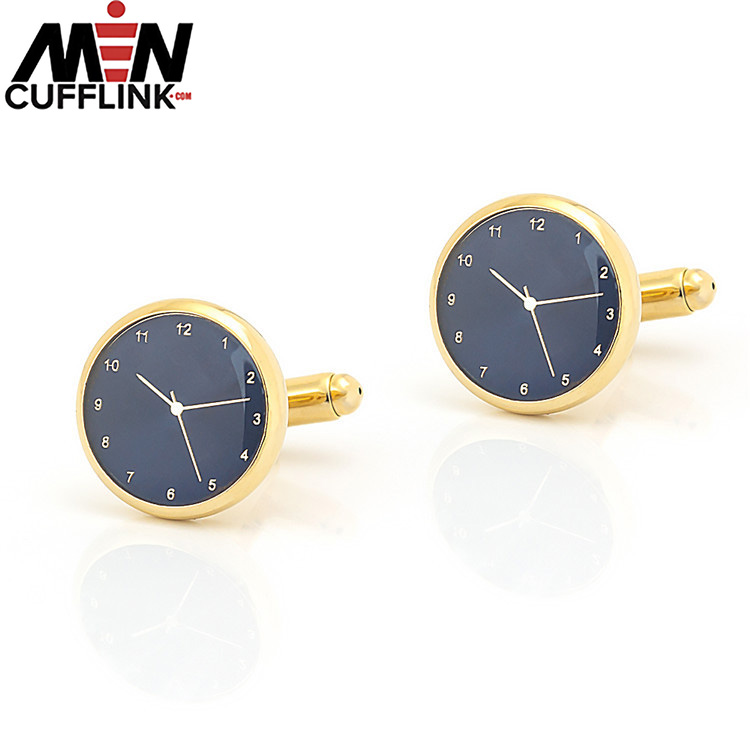 Clock cufflinks Custom metal cufflinks set wholesale