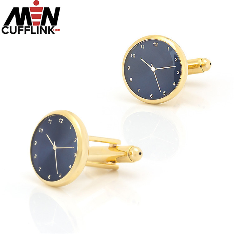 Clock cufflinks Custom metal cufflinks set wholesale