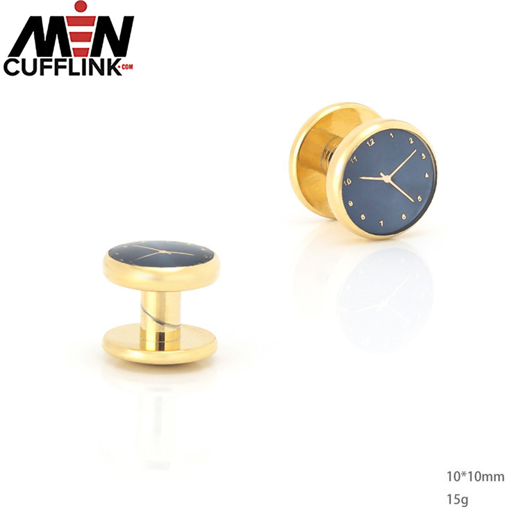 Clock cufflinks Custom metal cufflinks set wholesale