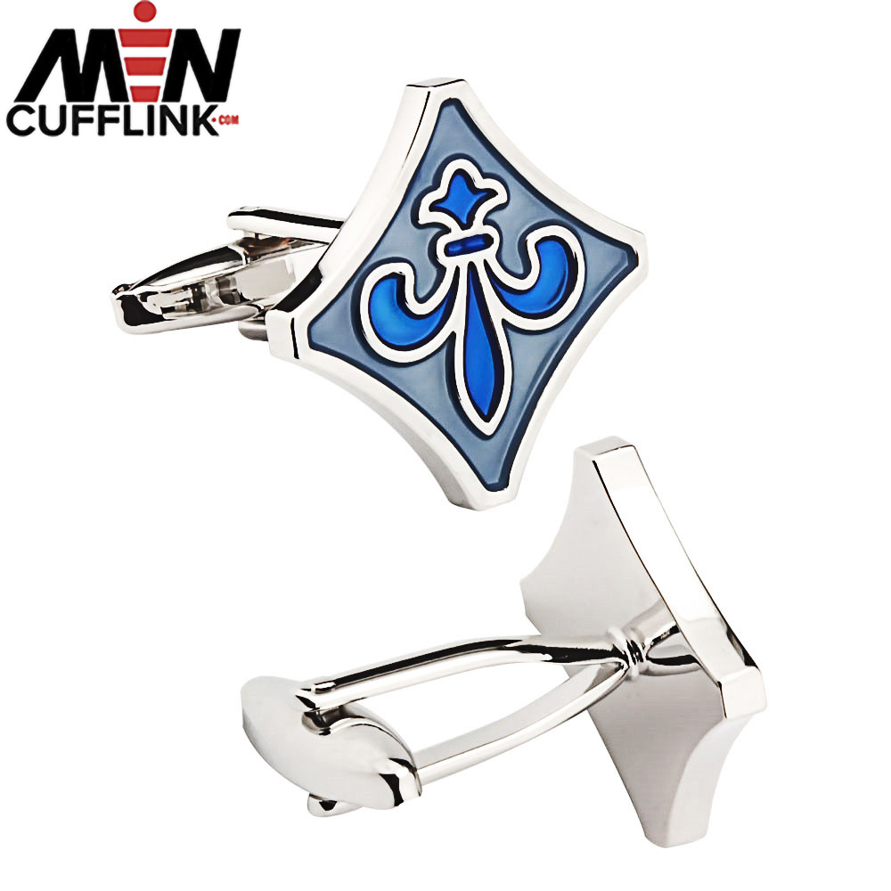 Cufflinks in blue Louis enamel and lacquered metal