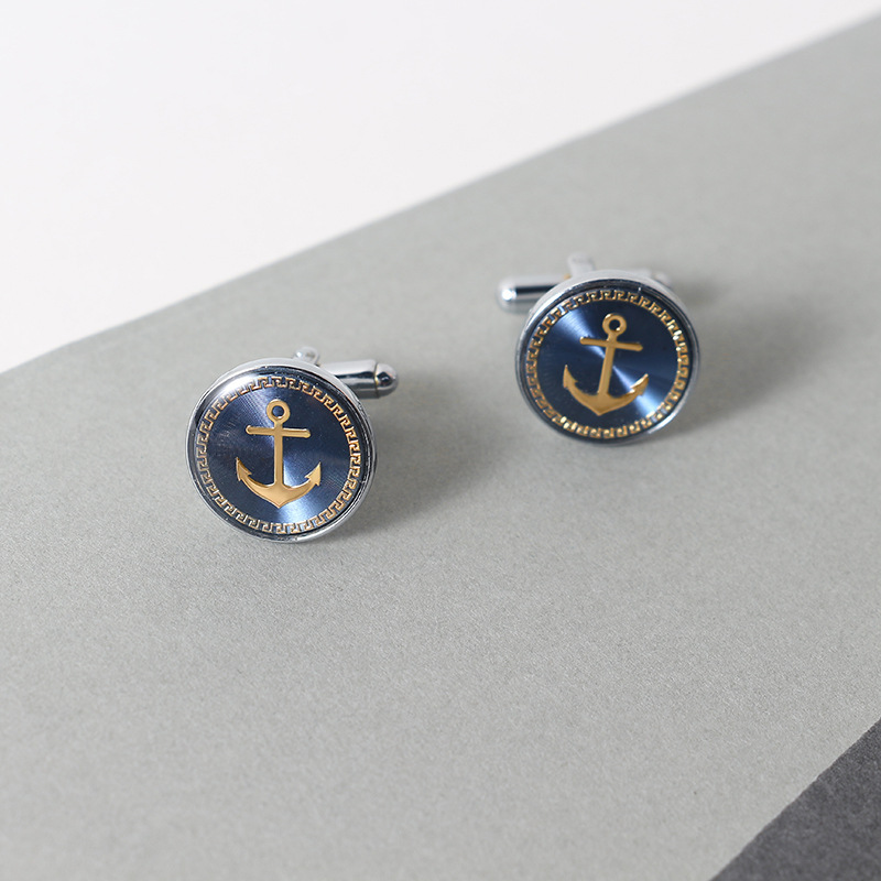 Epoxy Enamel Anchor Cufflinks wholesale