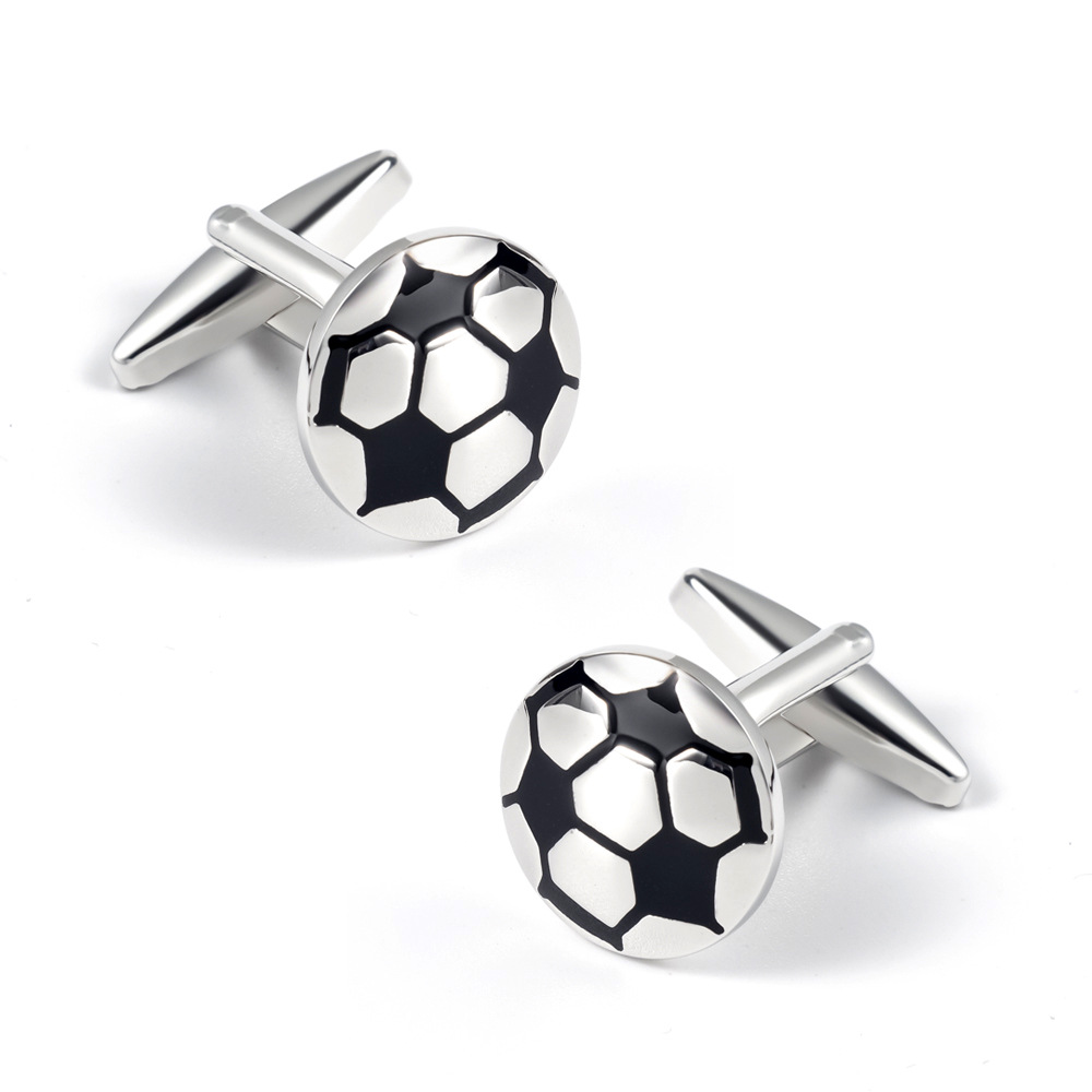 Football cufflinks metal enamel cufflinks