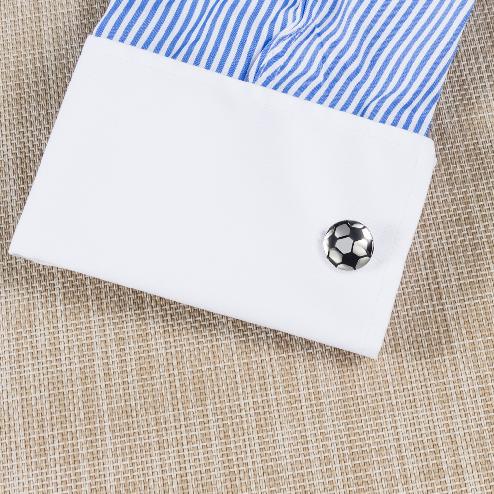 Football cufflinks metal enamel cufflinks