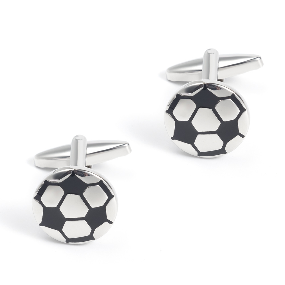 Football cufflinks metal enamel cufflinks