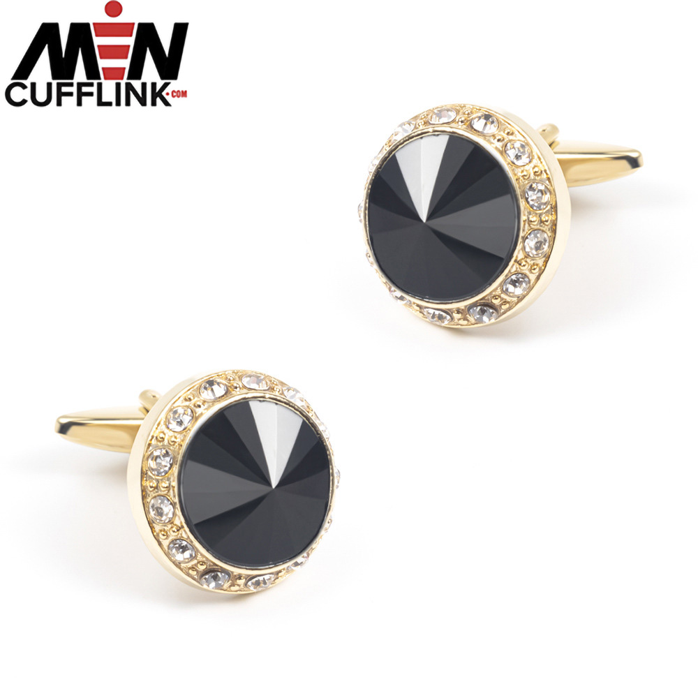 Gemstone cufflinks Gold-plated diamond cufflinks wholesale