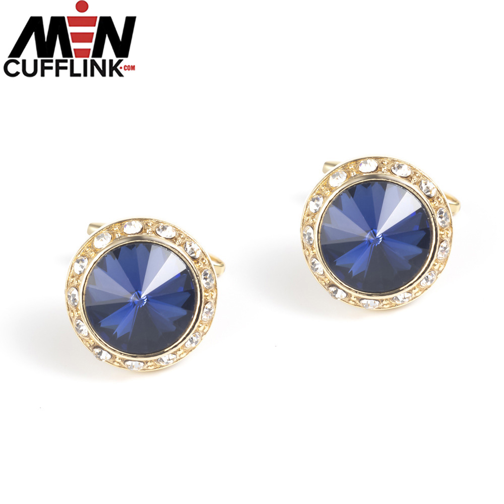 Gemstone cufflinks Gold-plated diamond cufflinks wholesale