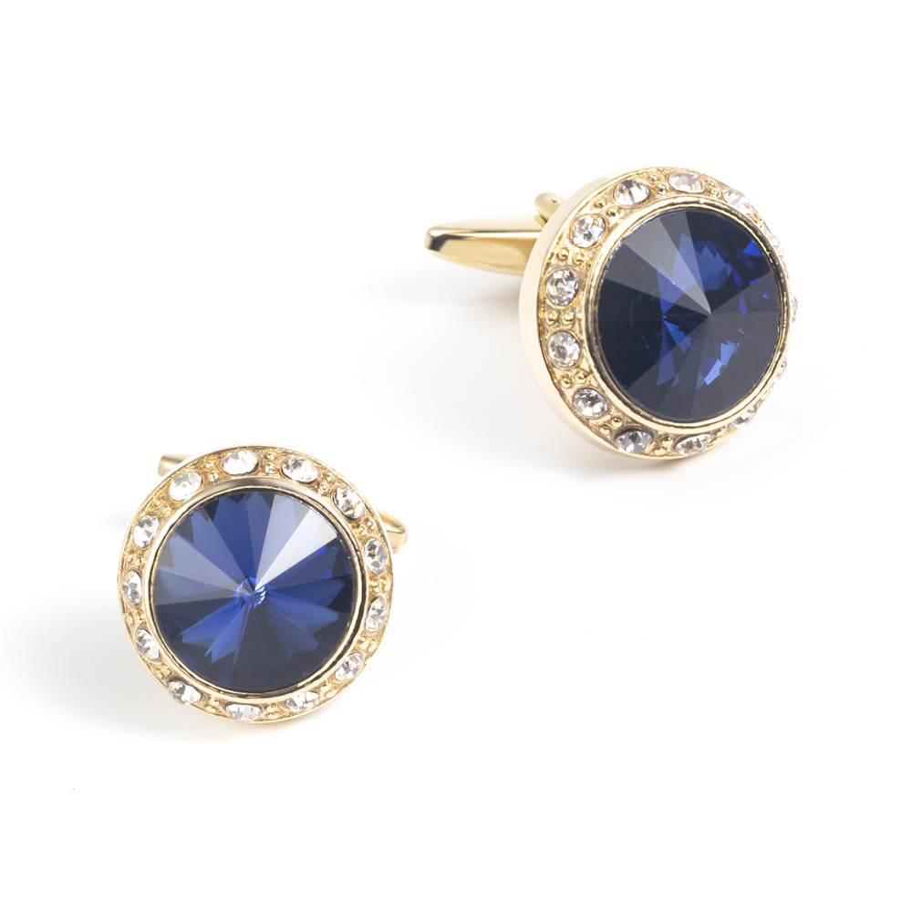 Gemstone cufflinks Gold-plated diamond cufflinks wholesale