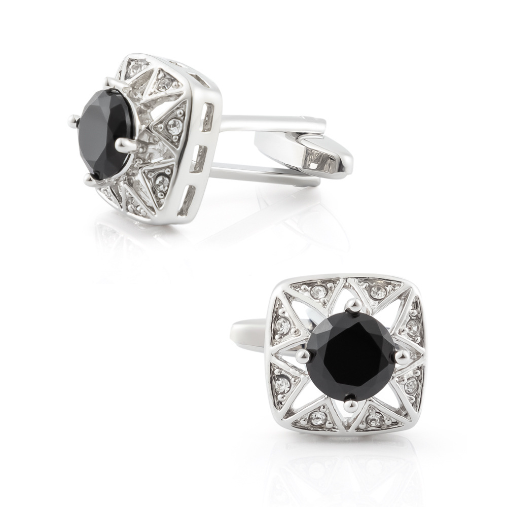 Gemstone cufflinks zircon cufflinks wholesale