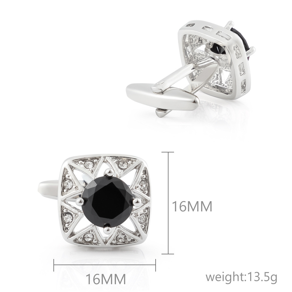 Gemstone cufflinks zircon cufflinks wholesale