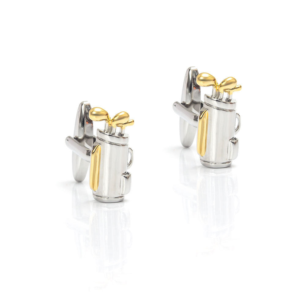 Golf Cufflinks gold sliver custom made cufflink