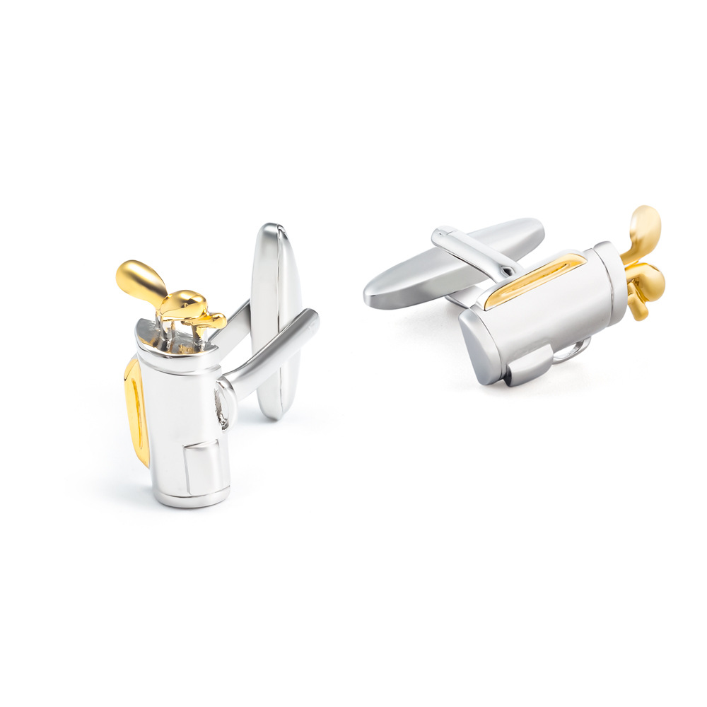 Golf Cufflinks gold sliver custom made cufflink