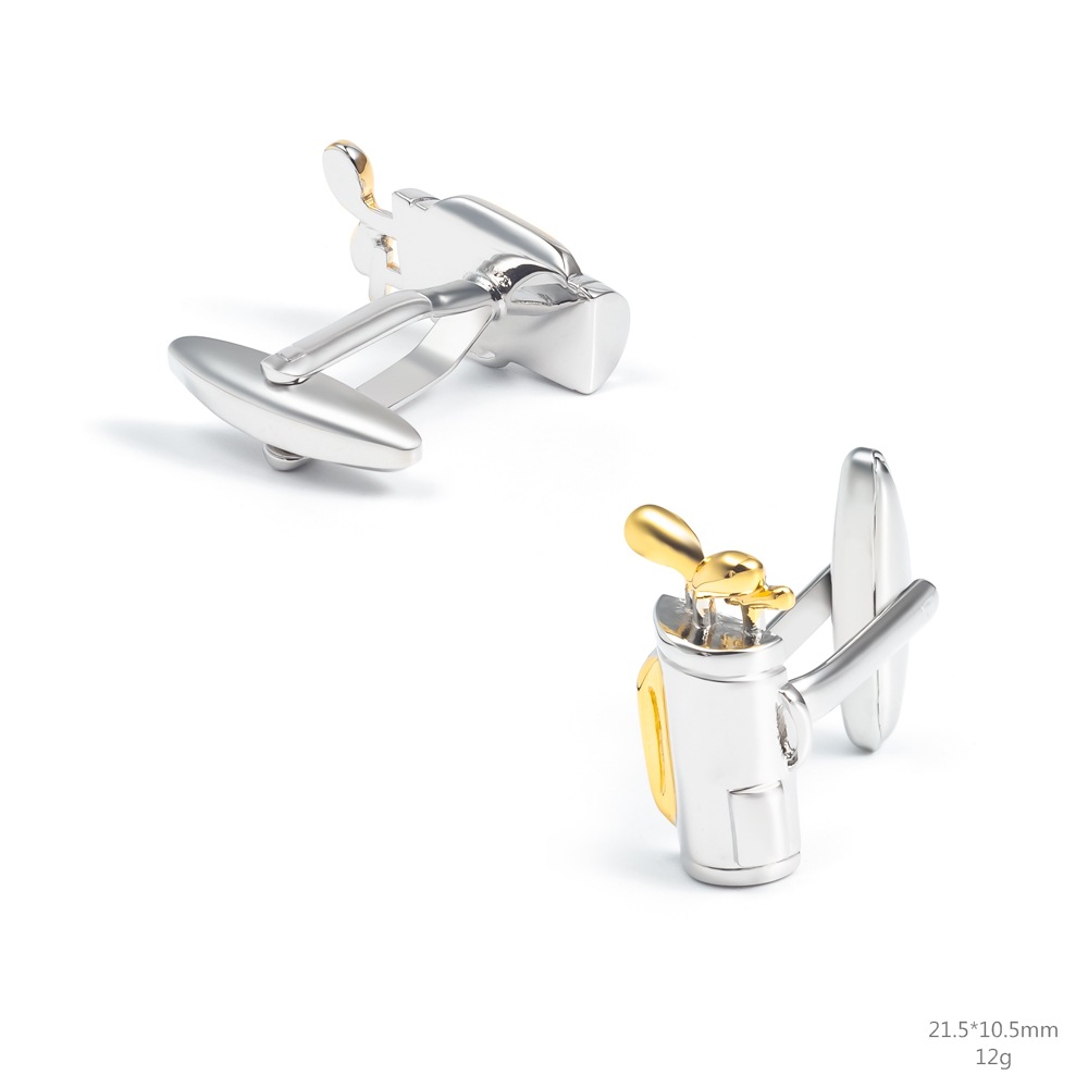 Golf Cufflinks gold sliver custom made cufflink