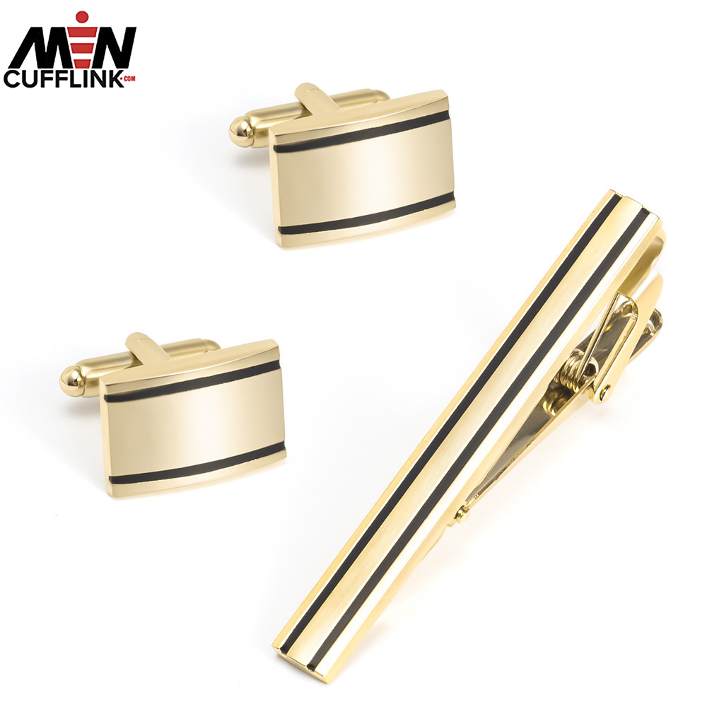 Metal cufflinks metal cufflinks with tie pin set wholesale