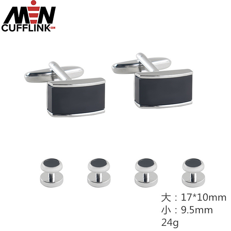 Onyx cufflinks Zircon cufflinks Crystal Cufflinks