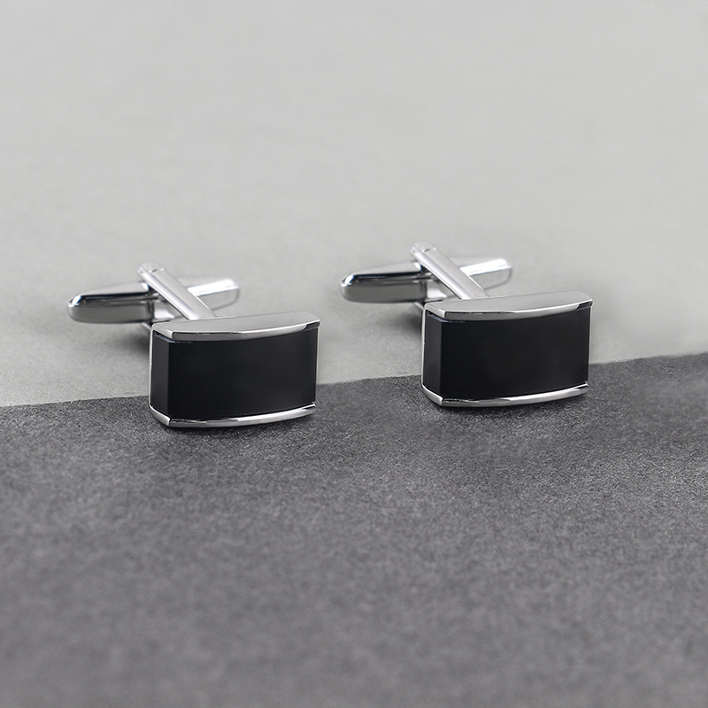 Onyx cufflinks Zircon cufflinks Crystal Cufflinks