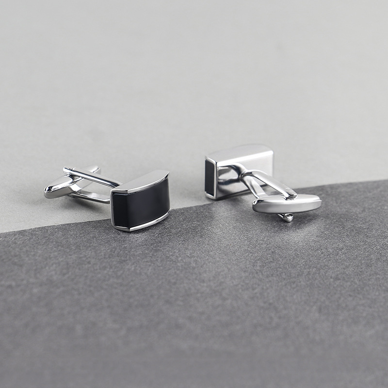 Onyx cufflinks Zircon cufflinks Crystal Cufflinks