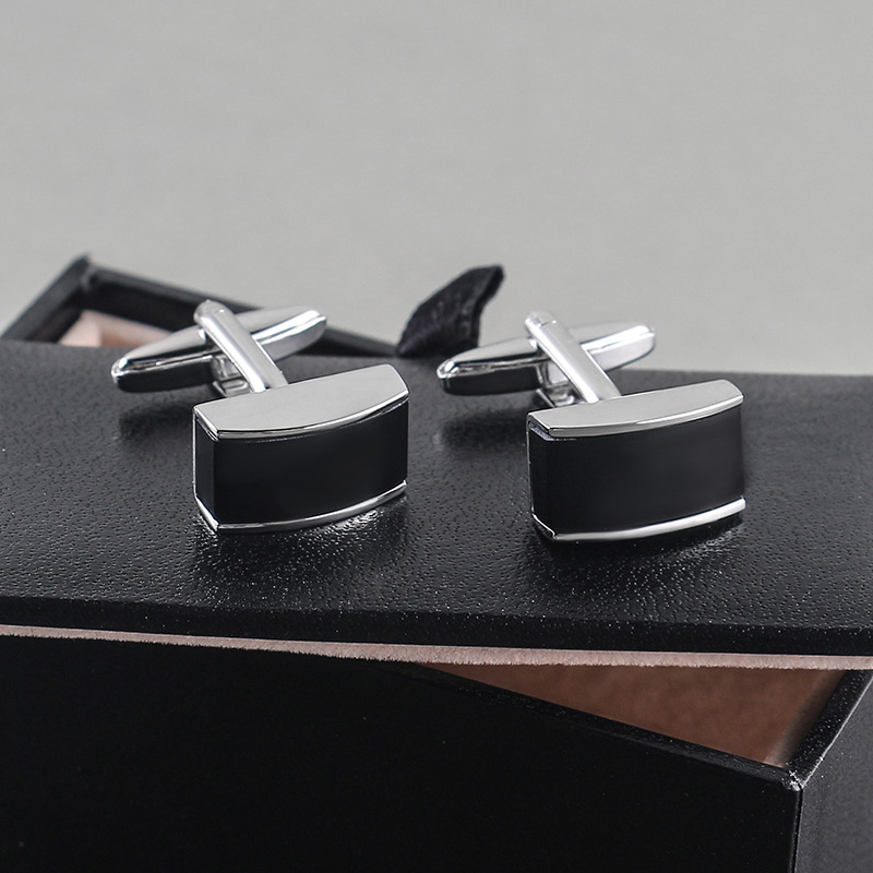 Onyx cufflinks Zircon cufflinks Crystal Cufflinks