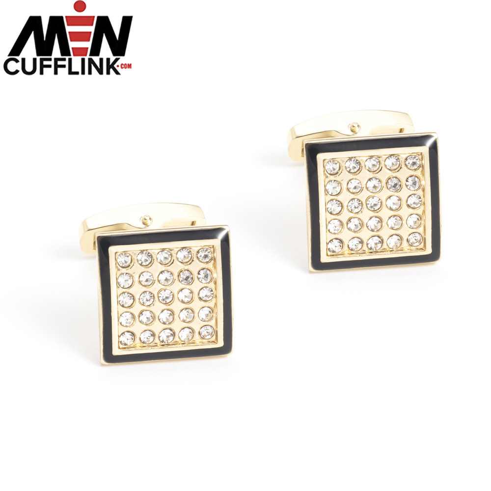 Rhinestone cufflinks diamonds cufflinks custom men cufflinks