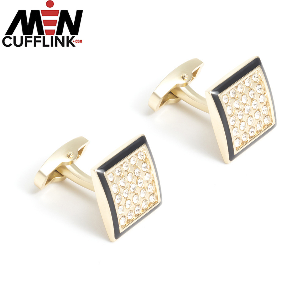 Rhinestone cufflinks diamonds cufflinks custom men cufflinks