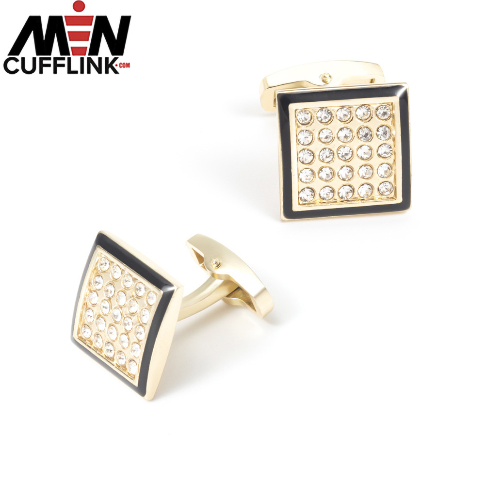 Rhinestone cufflinks diamonds cufflinks custom men cufflinks