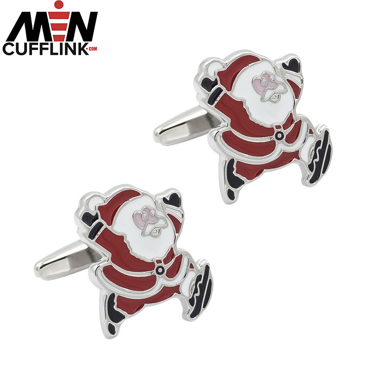 Santa cufflinks Christmas Cufflinks Festival cufflinks