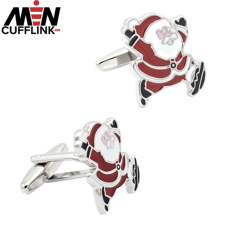 Santa cufflinks Christmas Cufflinks Festival cufflinks