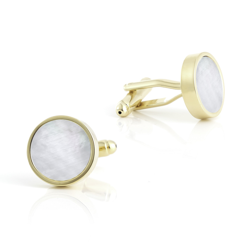 Shell Cufflink Round men cufflinks