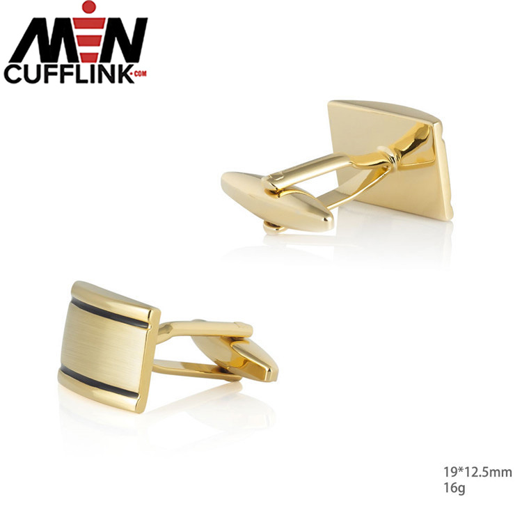 Shiny Brushed Metal Cufflinks for men wholesale