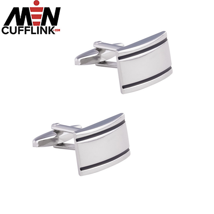 Shiny Brushed Metal Cufflinks for men wholesale