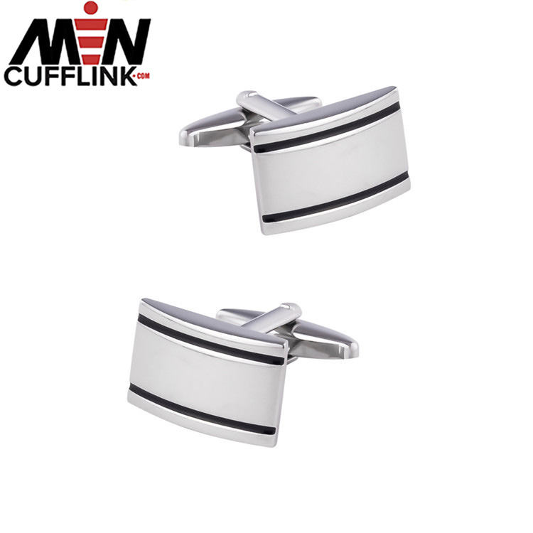 Shiny Brushed Metal Cufflinks for men wholesale