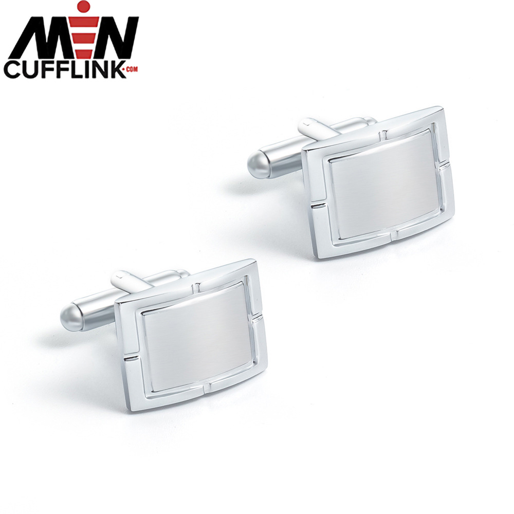 Silver metal Cufflinks wholesale custom metal cufflinks set wholesale