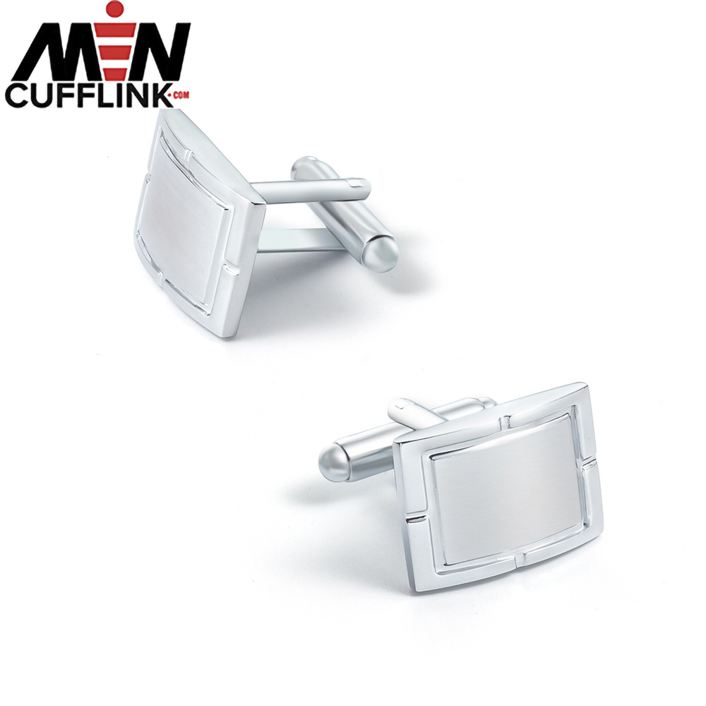 Silver metal Cufflinks wholesale custom metal cufflinks set wholesale