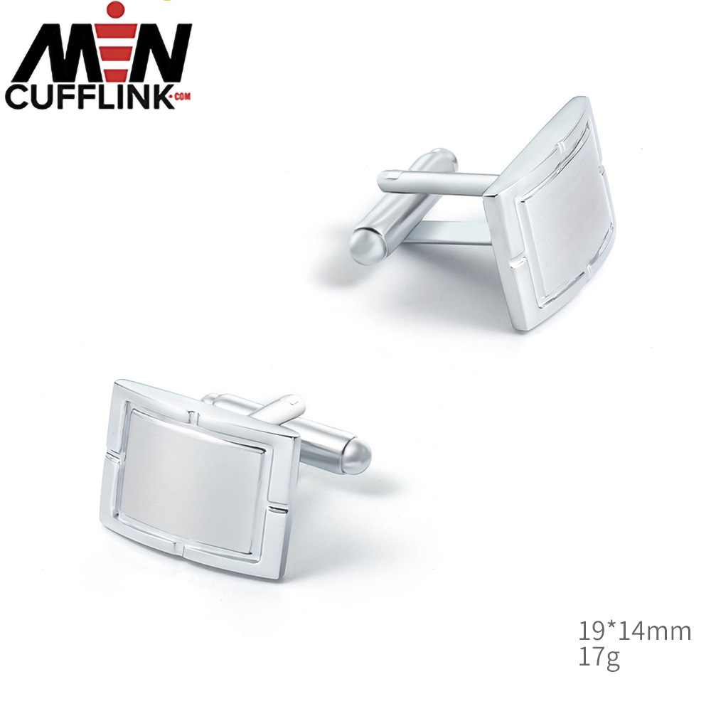 Silver metal Cufflinks wholesale custom metal cufflinks set wholesale