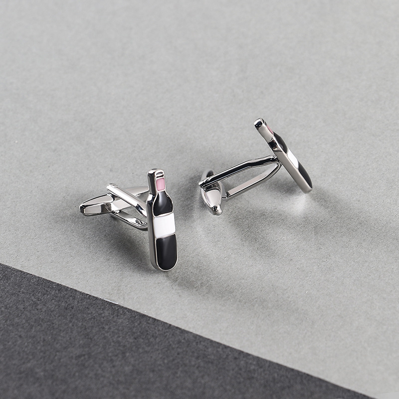 Wine bottle shape cufflinks for men wholesale