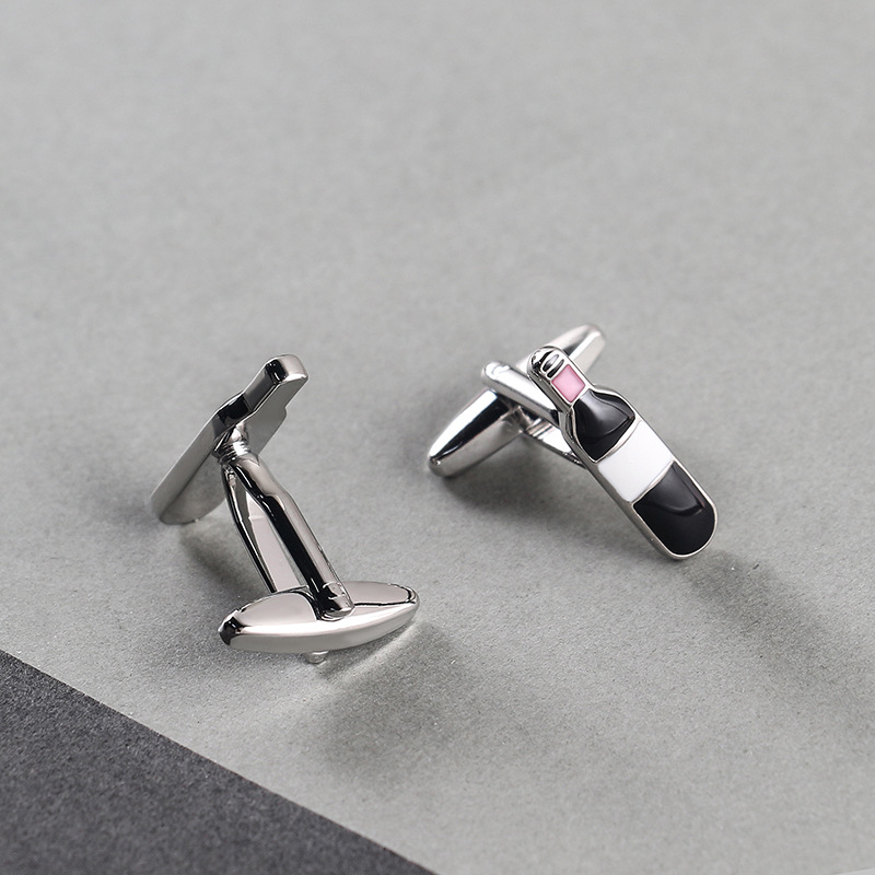 Wine bottle shape cufflinks for men wholesale