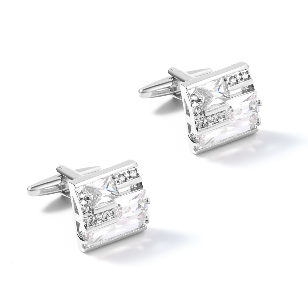 Zircon Cufflinks Crystal Cufflinks  Diamonds cufflinks